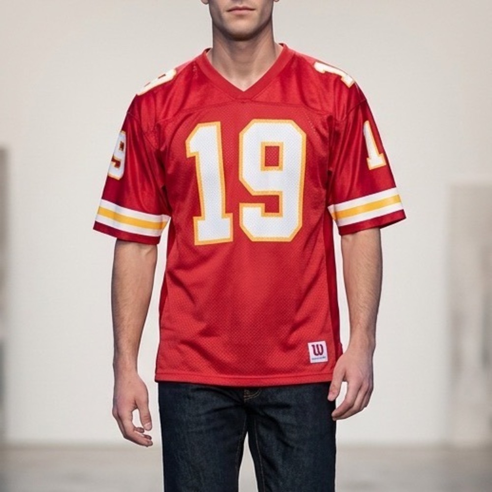 Vintage Wilson Joe Montana Kansas City Chiefs #19 Red Mesh Jersey XL Made in USA